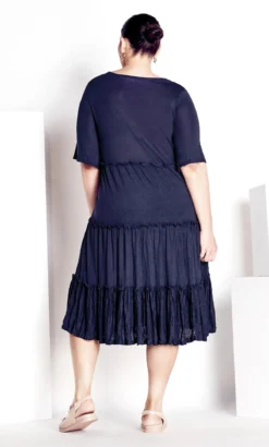 Avenue Navy Crush Midi Dress -Bold Fit Store 2 1 216572navy 13