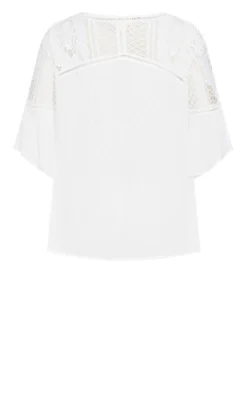 City Chic Aveology Ivory Dahlia Lace Shirt 9 City Chic Aveology Ivory Dahlia Lace Shirt -Bold Fit Store 2 1 216604ivory 25