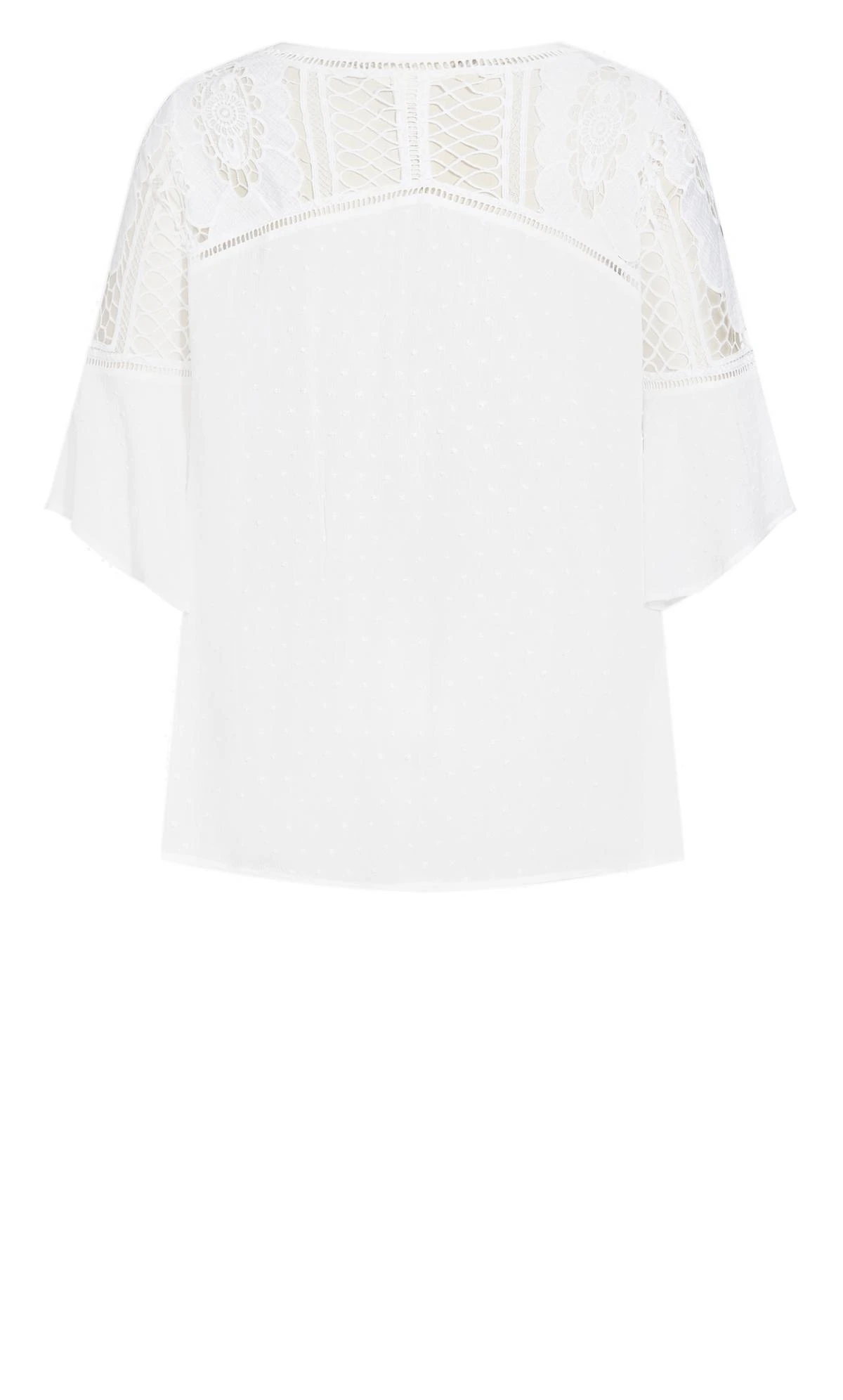City Chic Aveology Ivory Dahlia Lace Shirt 5 City Chic Aveology Ivory Dahlia Lace Shirt - Image 5