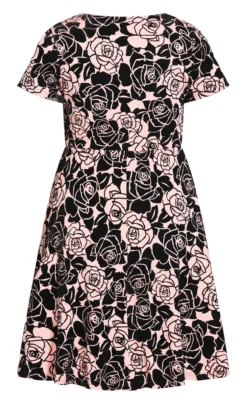 City Chic Pink Posie Dress -Bold Fit Store 2 1 216635blkrose 5