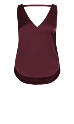 City Chic Black V-Neck Vest Top -Bold Fit Store 2 1 216894oxblood 55