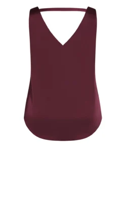 City Chic Black V-Neck Vest Top -Bold Fit Store 2 1 216894oxblood 66