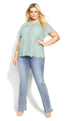 City Chic Green Melissa Top -Bold Fit Store 2 1 217154seafoam 103