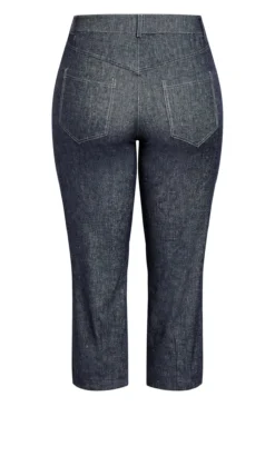 City Chic Blue Woven Cropped Trousers -Bold Fit Store 2 1 217359blue 5