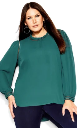 City Chic Green Kiss Me Quick Shirt