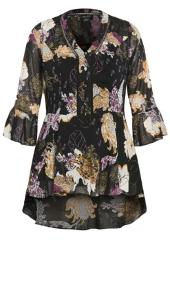 City Chic Black Floral Paplum Top 8 City Chic Black Floral Paplum Top -Bold Fit Store 2 1 217577blkpaisleybaroque 24