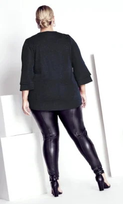 Avenue Ave Studio Midnight Black Angel Sleeve Top 7 Avenue Ave Studio Midnight Black Angel Sleeve Top -Bold Fit Store 2 1 217833midnight 303 1