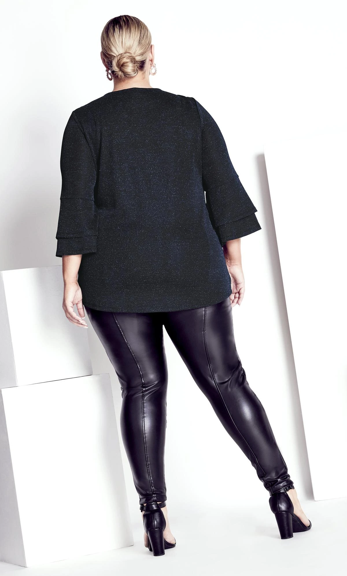 Avenue Ave Studio Midnight Black Angel Sleeve Top 3 Avenue Ave Studio Midnight Black Angel Sleeve Top - Image 3