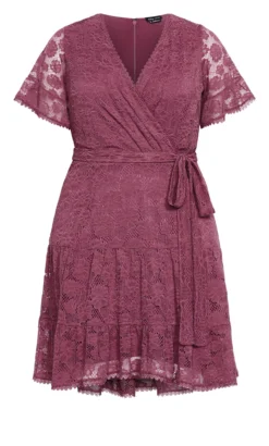 City Chic Purple Lace Midi Wrap Dress 8 City Chic Purple Lace Midi Wrap Dress -Bold Fit Store 2 1 218421roseberry 21