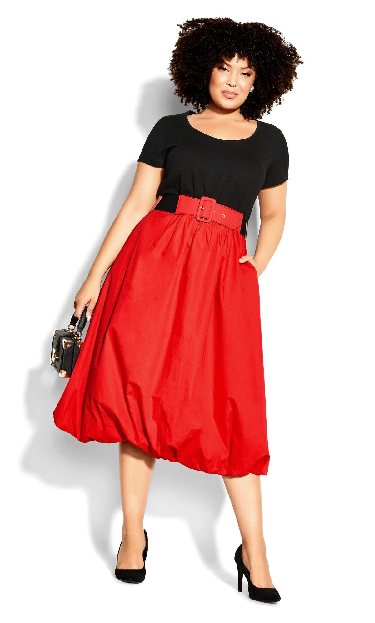 City Chic Black & Red Skater Dress 1 City Chic Black & Red Skater Dress