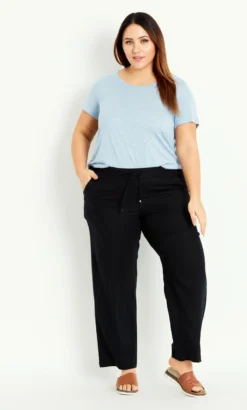 Evans Black Straight Leg Trouser