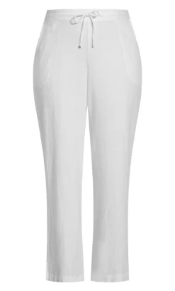 Evans White Linen Blend Trouser White -Bold Fit Store 34R01FWHT 3