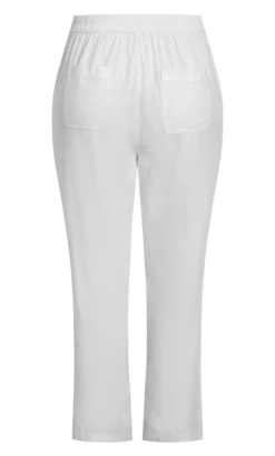 Evans White Linen Blend Trouser White -Bold Fit Store 34R01FWHT 4