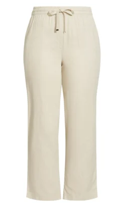 Evans Beige Brown Linen Blend Trousers -Bold Fit Store 34R04FNEU 4