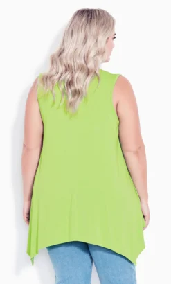 Avenue Lime Green V Neck Swing Tank -Bold Fit Store 3c9e88d9 8eda 4d 611536 L3