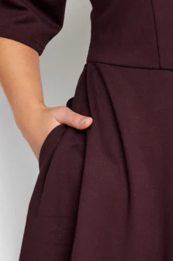 City Chic Red V-Neck Pleated Midi Dress -Bold Fit Store 47cb2be3 8684 4c 611795 E scaled