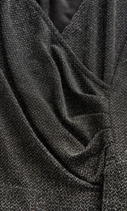 Avenue Black & Silver Lurex Shimmer Wrap Top 13 Avenue Black & Silver Lurex Shimmer Wrap Top -Bold Fit Store 53dea739 ab7a 4a 611431 L7