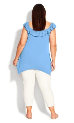 Avenue Light Blue Frill Vest Top -Bold Fit Store 630c5349 5205 4d 611229 L4