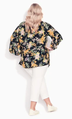 Avenue Black Wildflower Print Pintuck Blouse -Bold Fit Store 856adf70 5a9b 46 611598 L4