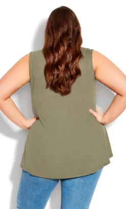 Avenue Khaki Green Swing Vest Top -Bold Fit Store 8cbd6cfd e9e8 43 611481 L3