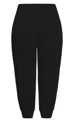 City Chic Ave Leisure Black Slim Joggers -Bold Fit Store a v av 210592black 013