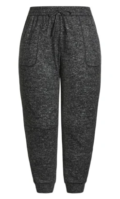 City Chic Zim & Zoe Charcoal Grey Marl Fleece Joggers -Bold Fit Store a v av 210828charcoalmarle 027