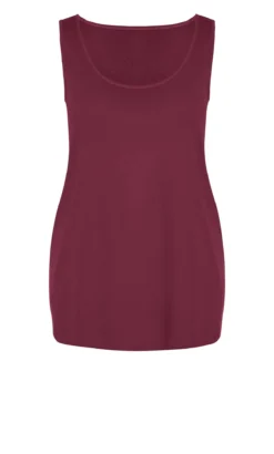 Avenue Pink Plain Tank -Bold Fit Store a v av 210900magenta 011