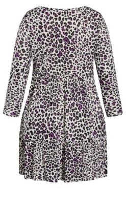 Avenue Loralette Grey Ella Animal Print Tiered Dress -Bold Fit Store a v av 212512magenta 5