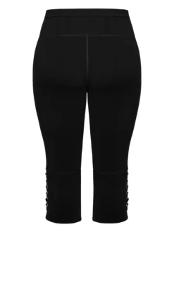 Avenue Zim & Zoe Black Eyelet Detail Legging -Bold Fit Store a v av 214209black 028