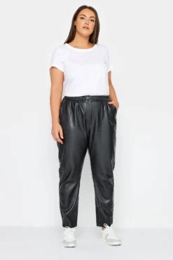 City Chic Black Vegan Leather Trousers -Bold Fit Store c642aaab f82c 4e 611870 D scaled