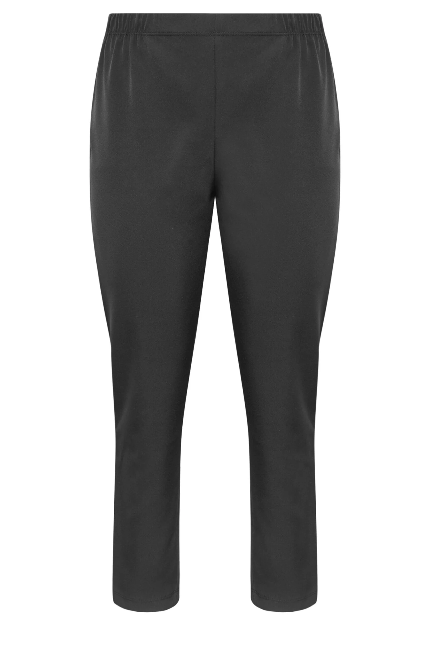 City Chic Black Stretch Straight Leg Trousers 4 City Chic Black Stretch Straight Leg Trousers - Image 4
