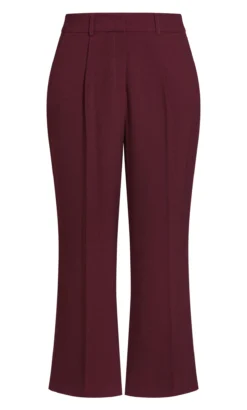 City Chic Burgundy Red Wide Leg Trousers -Bold Fit Store d4f9d7dd a1d7 44 611258 L5