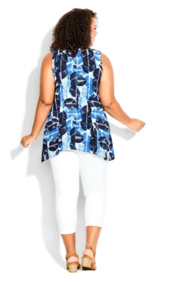 Avenue Blue Spot Print Pleat Vest Top -Bold Fit Store f9369d56 ba44 40 611362 L4