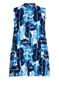 Avenue Blue Spot Print Pleat Vest Top -Bold Fit Store fd083670 9e23 4b 611362 L6